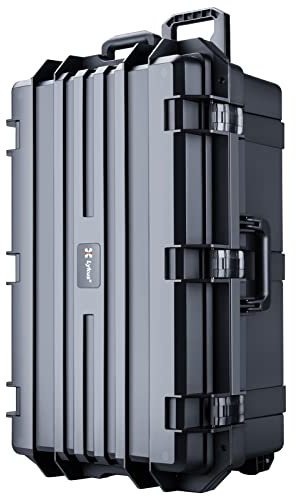 Lykus HC-7530 Großer Wasserdicht Koffer mit Rädern und anpassbarem Schaumstoff, Innengröße 75 x 45 x 30 cm, geeignet für Kameras, Objektive, elektronische Geräte und mehr