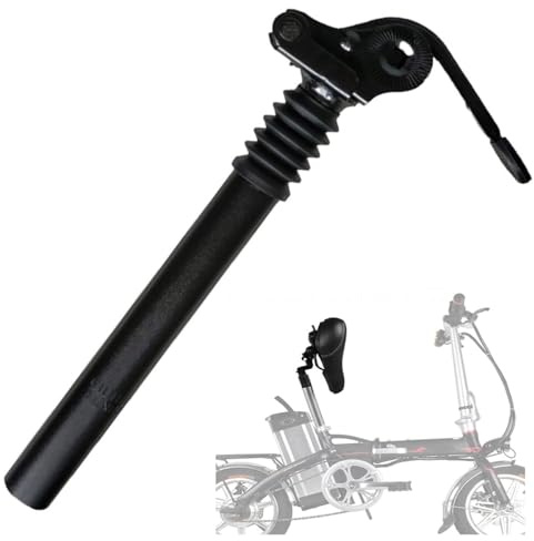 TLMQYXZE Cykelsadelstöd, 27,2/25,4/31,8/28,6 mm fjädersadelstolpe e-cykelsadelstöd stötdämpare cykelsadelstöd med vikbar aluminiumlegering för elcykel vikbar cykel
