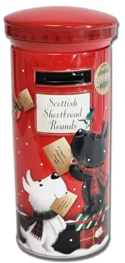 Christmas Shortbread Biscuits in a Unique Shaped Reusable Novelty Tin Box: Xmas Cookies Treats for the Holiday Season (Mail Box)