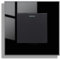 JIMEIDA Lichtschalter Schwarz Unterputz 1 Fach 1 Weg Glas Lichtschalter Taste Schalter Wandschalter Kristall Kippschalter 86 * 86MM,10 Amp,250 V