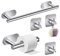 Portasciugamani da Bagno, Accessori Bagno 5 Pezzi Portasciugamani in Acciaio Inox, Ganci per il Bagno Set di Ferramenta per il Bagno Ganci a Muro, Porta Carta Igienica Ganci per Asciugamani