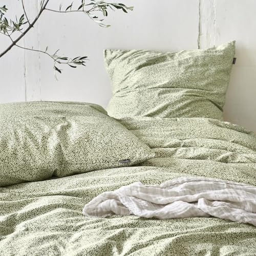 Irisette Bettwäsche Soft-Seersucker grün Größe 1x 135x200 cm + 1x 80x80 cm