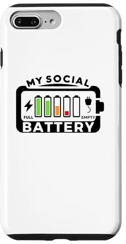 iPhone 7 Plus/8 Plus Battery Low Energy Anti Social for Introverts Case