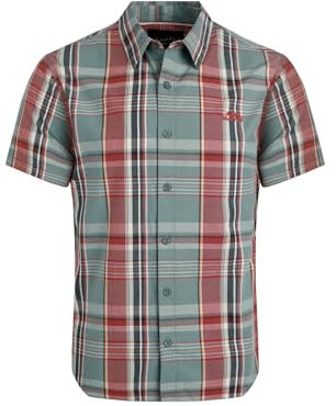 Weird Fish Judd Organic Cotton Short Sleeve Check Shirt Mineral Blue Size 2XL