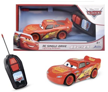Dickie Toys Bilar Saetta McQueen 1:32 Radiostyrd (skala 1:32, 2,4 GHz, hastigheter upp till 7 km/h, Disney Pixar Cars fjärrkontrollbil, för barn från 4 år)