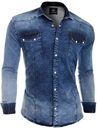 D&R Fashion Men's Casual Short Sleeve Smart Grandad Collar Cotton Shirt, White, XL