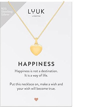LUUK LIFESTYLE 925 sterling silver filigree necklaces for women with pendant, trendy feminine jewellery for everyday life, adjustable length, 19”, gift idea for her, gift card, silver, gold, and rosé