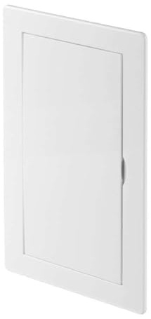 Awenta 100 x 200 mm plaståtkomstpaneldörr – vit öppningsklaffskyddsplatta – inspektionslucka – dörrlås – dolt gångjärn – avtagbar dörr – målningsbar slät yta (10 x 20 tum)