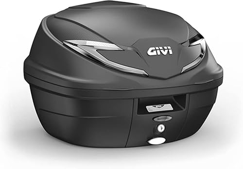 E-BIKERS Givi Top Case B360NT2 - 36 Liter Universalplatte und Rückenlehne inklusive - Topcase für Motorrad / Scooter - Monolock-Platte und E131S Rückenpolster - Italienischer Qualitätsstandard
