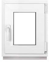Framex Finestra Seminterrata Piccola in PVC Bianco, Larghezza x Altezza 60 x 70 cm (600 x 700 mm), Doppi Vetri (32 mm), Anta-Ribalta, Girevole DIN Destra – Premium
