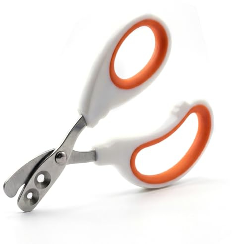 YAPKOLV Coupe-Griffes pour Chats avec Double Trou, Ciseaux à Ongles pour Chats, Coupe-Griffes Sécurisé et Facile à Utiliser, Poignée Confortable (orange)