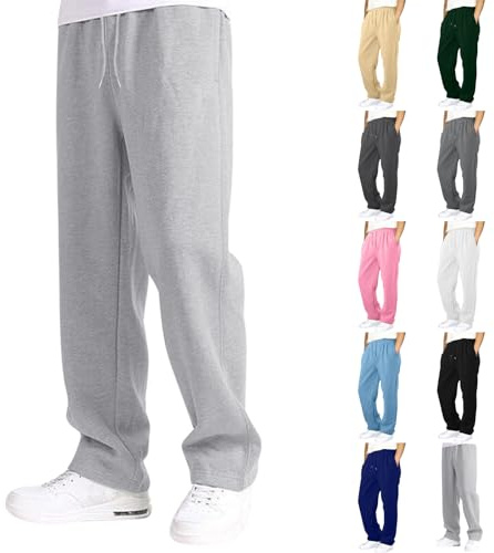 Pantalon Jogging Homme avec Cordon de Serrage et Poches Pantalons de Sport, Training ou Travail Décontracté Survêtement Joggers Moderne Baggy Large S-3XL