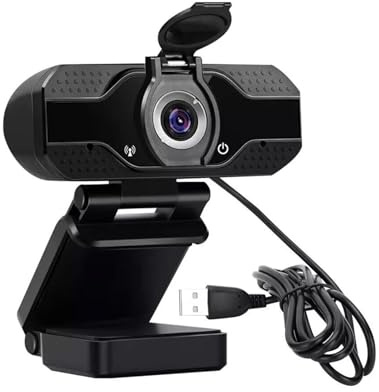 BJdfgE Cámara Web Full HD 1080P, Manual, con Clips universales, Compatible portátiles, Ordenadores de sobremesa y monitores, cámara micrófono