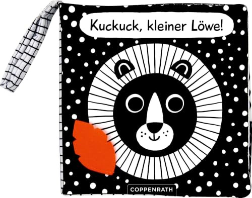 Babys kuschelweiches Kontrastbuch (Stoffbuch): Löwe: Mit Spiegel und Stoffklappen: Schwarz-Weiß-Bilder für Babys ab 1 Monat mit Knistereffekt für erste Sinneseindrücke (Fühlen und die Welt begreifen)