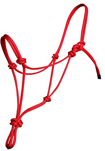 Hunters Saddlery Knotenhalfter für Pferde kompatibel mit Parelli Natural Horsemanship (Fohlen, Rot)