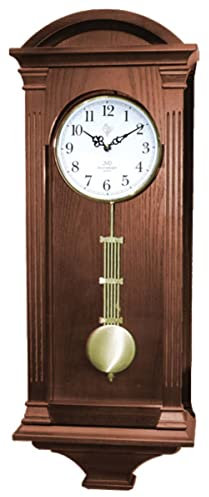JVD 9317 Orologio a pendolo in legno da parete con movimento al quarzo suoneria wenstminster