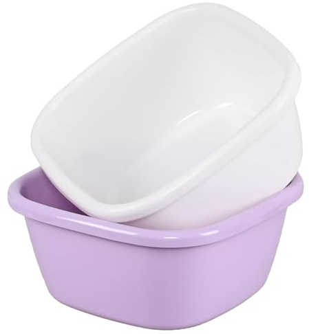 Anbers 16 Quart Plastic Wash Basin, Dish Bins, 2 Packs