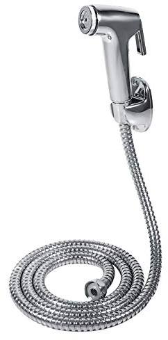 Douchette WC, Bidet Pulvérisateur de Douche avec Support de Tuyau et Support Mural, Handheld Pomme de Douche en Acier Inoxydable, pour Toilettes et Salle De Bain