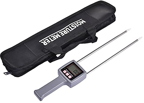 Tragbares Heu Feuchtigkeitsmessgeräte, Getreide Reis Mais Weizen Getreide LCD Display Feuchtigkeitsmessgeräte Für Getreide Stroh, Kleie, Futter Gras, Leymus Chinensis, Kaiser Bambus Gras, Test Faser