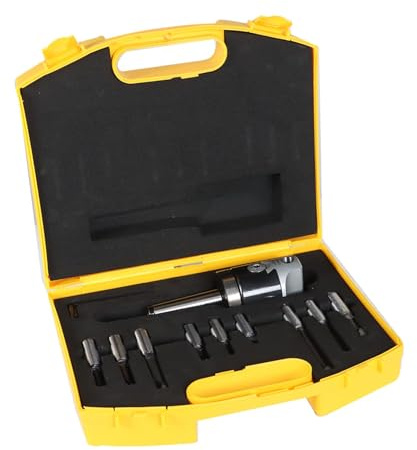 findmall 9Pcs Boring Head 1/2 Inch Carbide Boring Bar Set Milling with MT2 Handle 3/8-16 Thread 2 Inch Boring Bar Set