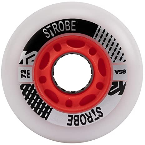 K2 Skate Strobe 72MM - 2 Pack Light Unisex – Erwachsenen Inline Skate Rollen — White — 30G3130