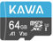 KAWA 64GB Micro SD Karte, High Endurance Video Überwachungskarte, microSDXC Flash Speicherkarte, A1, U3, Class10, V30, High Speed TF Karte für DashCam, Sicherheitskamera, Babyphone