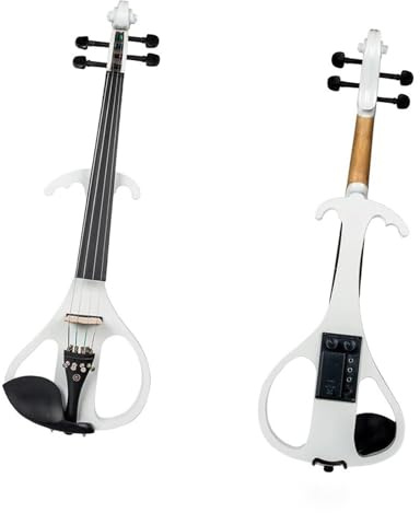 Professionisti Violino Violino Elettrico In Legno Massello Violino Elettronico Bianco Custodia In Ebano Per Adulti Corde Sintonizzatore Arco Violino Silenzioso