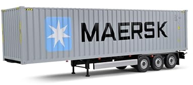 Solido 1:24 Container Anhänger grau