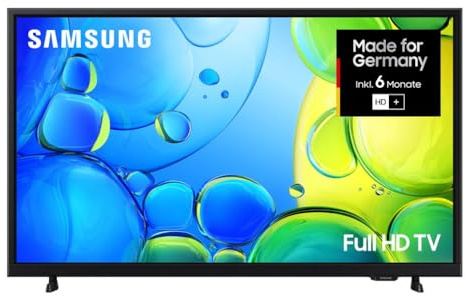 Samsung Full HD F6009F 32 Zoll (81 cm) LED Flachbildfernseher, PurColor-Technologie, HDR, Object Tracking Sound Lite, Knox Security, One UI Tizen, Smart TV, Unbegrenzt kostenlose Inhalte
