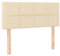 Myheimly Kopfteil Bettkopfteil mit Holzbeinen, Höhenverstellbar Polsterkopfteil für Bett, Betthaupt Bettzubehör Schlafzimmer Creme 90x5x78/88 cm Stoff Niedrig