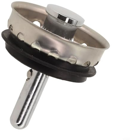 Kitchen Sink Strainer, Brass and Steel Waste Filter with Secure Rubber Ring for Tight Seal (1pcs 42mm)