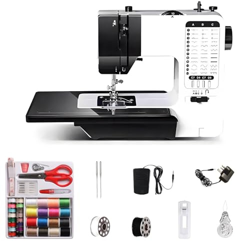 Portable Electric Sewing Machine for Beginners,Adults,and Kids,Hand Held Sewing Machine UK Basic Sewing Kit Included Beginner Embroidery Machine 38 Stitch Programmes