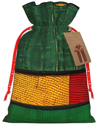 Bolsas de regalo de Navidad con cordón de estilo africano, estampado de retazos, saco festivo de Navidad, fiesta de cumpleaños, embalaje de regalo
