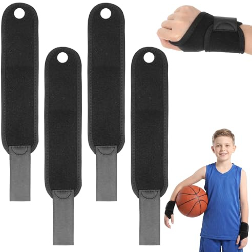 Bremorou 4 stycken handledsbandage för barn handledsbandage justerbart handledsstöd bandage för barnfitness, sport och dagliga aktiviteter