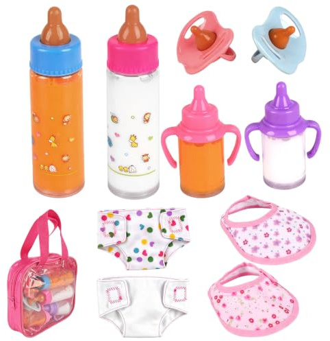 Zogxyc Accesorios para Muñecas de Bebé, 10 Pcs Accesorios Bebe Juguete
