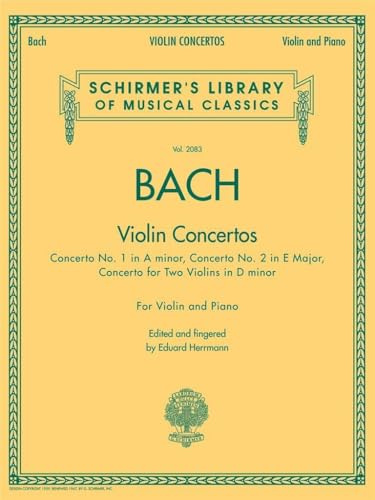 J.s. bach: violin concertos: Violin(S) and Piano Reduction