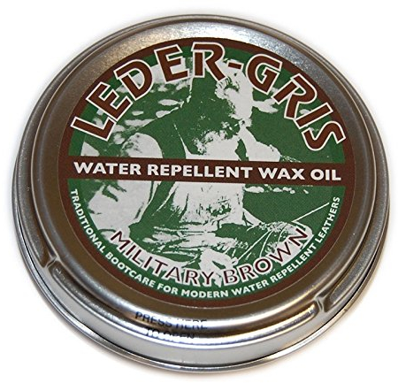Altberg Leder Gris Water Repelling Leather Boot Wax Oil - Waterproofing for Brown Military Boots 40g Tin