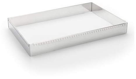 De Buyer - Cadre à entremets rectangle extensible en inox - 43 x 29 x 5 cm (max 56 x 84 x 5cm) -, Gris