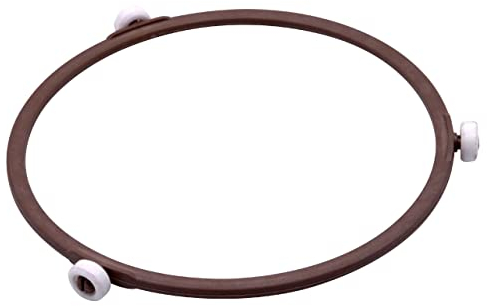 vhbw Support plateau tournant universel de 16 cm pour micro-ondes compatible avec Bosch et de nombreuses autres marques marron/blanc