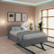 GFW Classic Leather Upholstered Ottoman Storage Bed With Gas End Lift & Under Bed Storage, King Size, Faux Leather, Grey