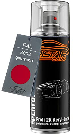 TRISTARcolor RAL 3003 Rubinrot glänzend 2K Acryl Spraydose Sprühdose Spritzlack Sprühlack 400 ml schnelltrocknend