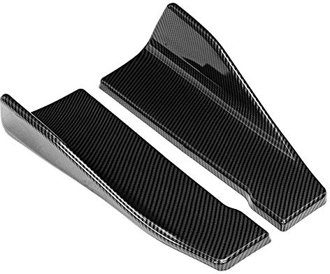 Minigonne Laterali per Auto, 35 cm in Fibra di Carbonio per Auto Gonna Laterale Universale paraurti Posteriore Lip Splitter Winglet Grembiuli Accessori per la Decorazione + Minigonna Laterale