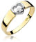 Damen Solitär Versprechen Ring Verlobungsring Antragsring 585 14k Gold Gelbgold natürlicher echt Diamant Brillanten