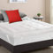 MightySoft Mattress Topper Double Bed 10cm Thick - Quilted, Extra Deep, Ultra Fluffy and Breathable Microfiber Topper, Securely Fits with Elastic Straps, Enhances Comfort & Supports Restful Sleep