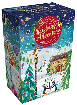 Christmas Advent Calendar Jigsaw Puzzle - Christmas Adventure | 24 Mini Puzzles | Sustainable Puzzle for Adults | Great Gift for Adults | Gibsons Games