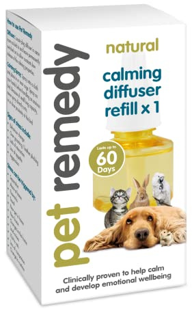 Pet Remedy REFILL Nautual Calming Plug Diffuser - Helps calm and develop emotional wellbeing in all pets. (1 x 40ml (2 Month Supply))