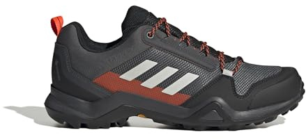 Adidas Hombre Terrex AX3 Gore-Tex Hiking Shoes, Solid Grey/Grey One/Solar Red, 39 1/3 EU