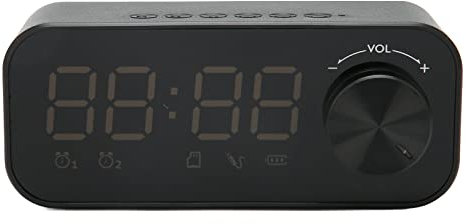 Haut-parleur Réveil, Mode Multiplay Chevet Radio Réveil Subwoofer pour Chambre (Noir)
