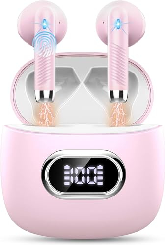 Bluetooth 5.3 Kopfhörer In Ear Kopfhörer Kabellos Bluetooth mit 4 ENC Mic, 2023 Neue Kabellose Kopfhörer 42H Deep Bass Wireless Kopfhörer Noise Cancelling Earbuds, IP7 Wasserdicht Ohrhörer