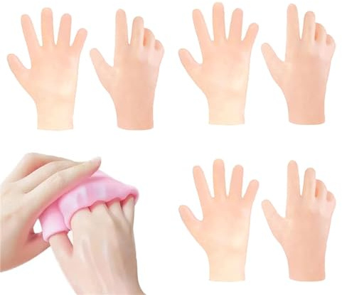 Guantes hidratantes durante la noche – Guantes hidratantes para reparar grietas en seco, guantes de spa de silicona, guantes de reparación de humedad, lavables, guantes de dormir, guantes hidratantes